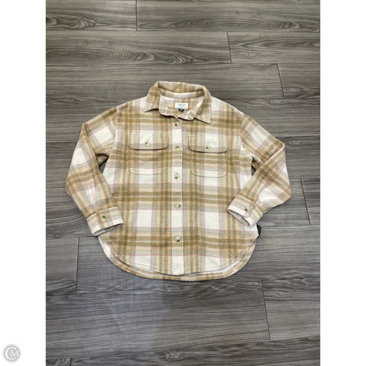 Jacket Shirt By American Eagle In Tan, Size: Xs