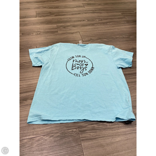 Top Short Sleeve By Gildan In Blue, Size: Xl