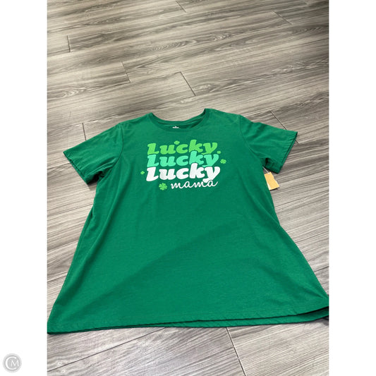 Top Short Sleeve By Clothes Mentor In Green, Size: Xl