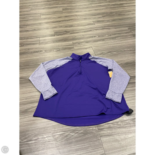 Athletic Top Long Sleeve Collar By Clothes Mentor In Purple, Size: 3x