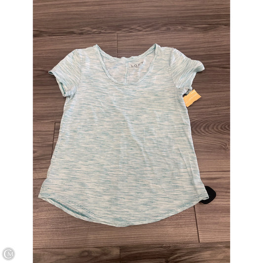 Top Short Sleeve By Loft In Teal, Size: Xs