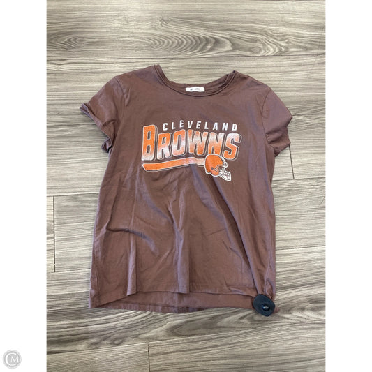 Top Short Sleeve By Clothes Mentor In Brown, Size: L