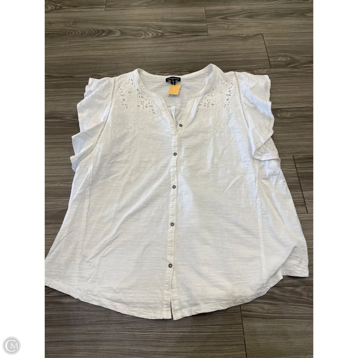 Top Short Sleeve Basic By Lane Bryant In White, Size: 18
