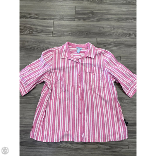 Top Short Sleeve Basic By Liz And Me In Pink, Size: 2x