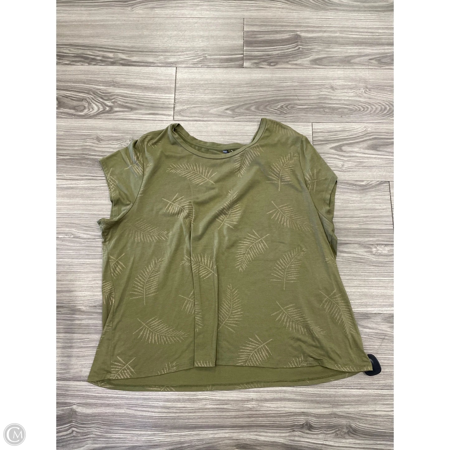 Top Short Sleeve Basic By Massini In Green, Size: 3x