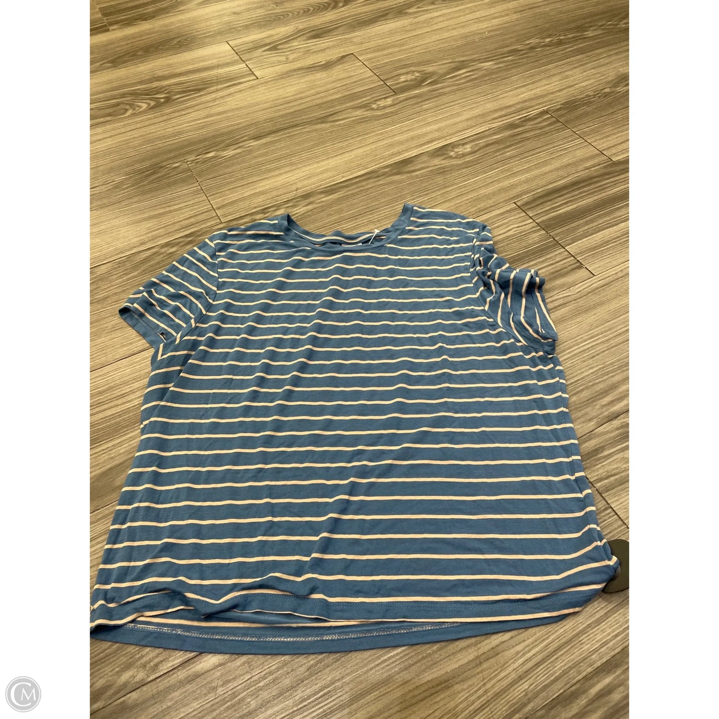 Top Short Sleeve Basic By Clothes Mentor In Striped Pattern, Size: Xl