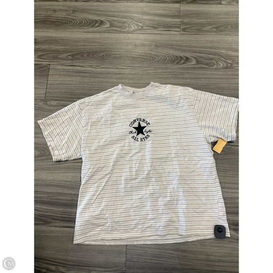 Top Short Sleeve By Converse In Tan, Size: M
