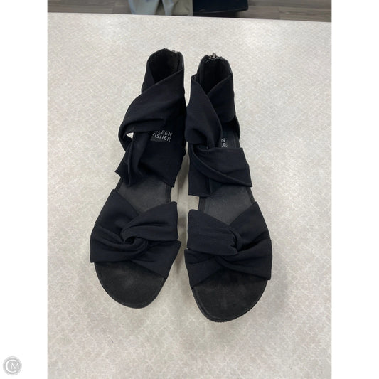 Sandals Flats By Eileen Fisher In Black, Size: 6