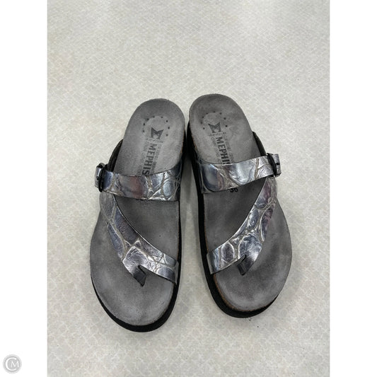 Sandals Flip Flops By Mephisto In Silver, Size: 6