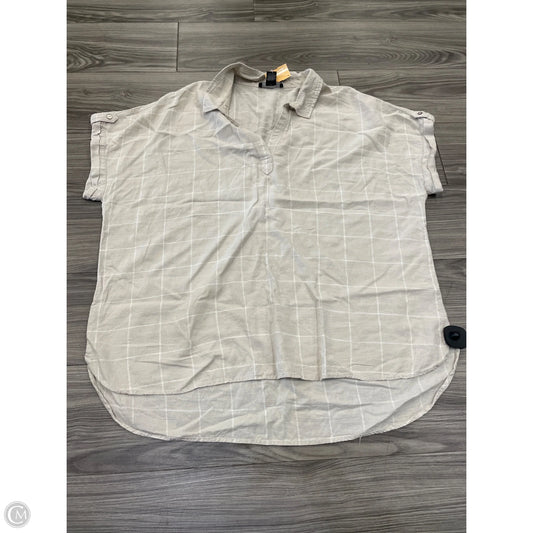 Top Short Sleeve By Tahari In Tan, Size: 2x