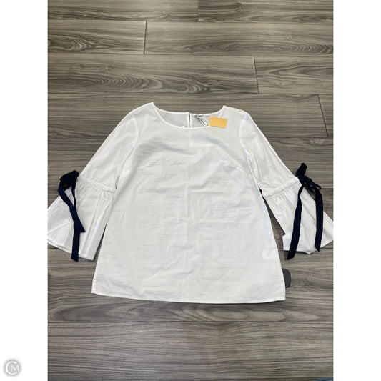 Top Long Sleeve Basic By J. Crew In White, Size: Xxs