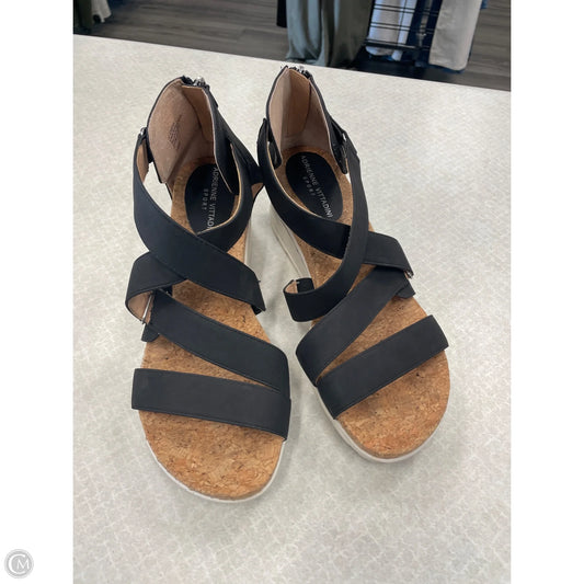 Sandals Flats By Adrienne Vittadini In Black, Size: 10