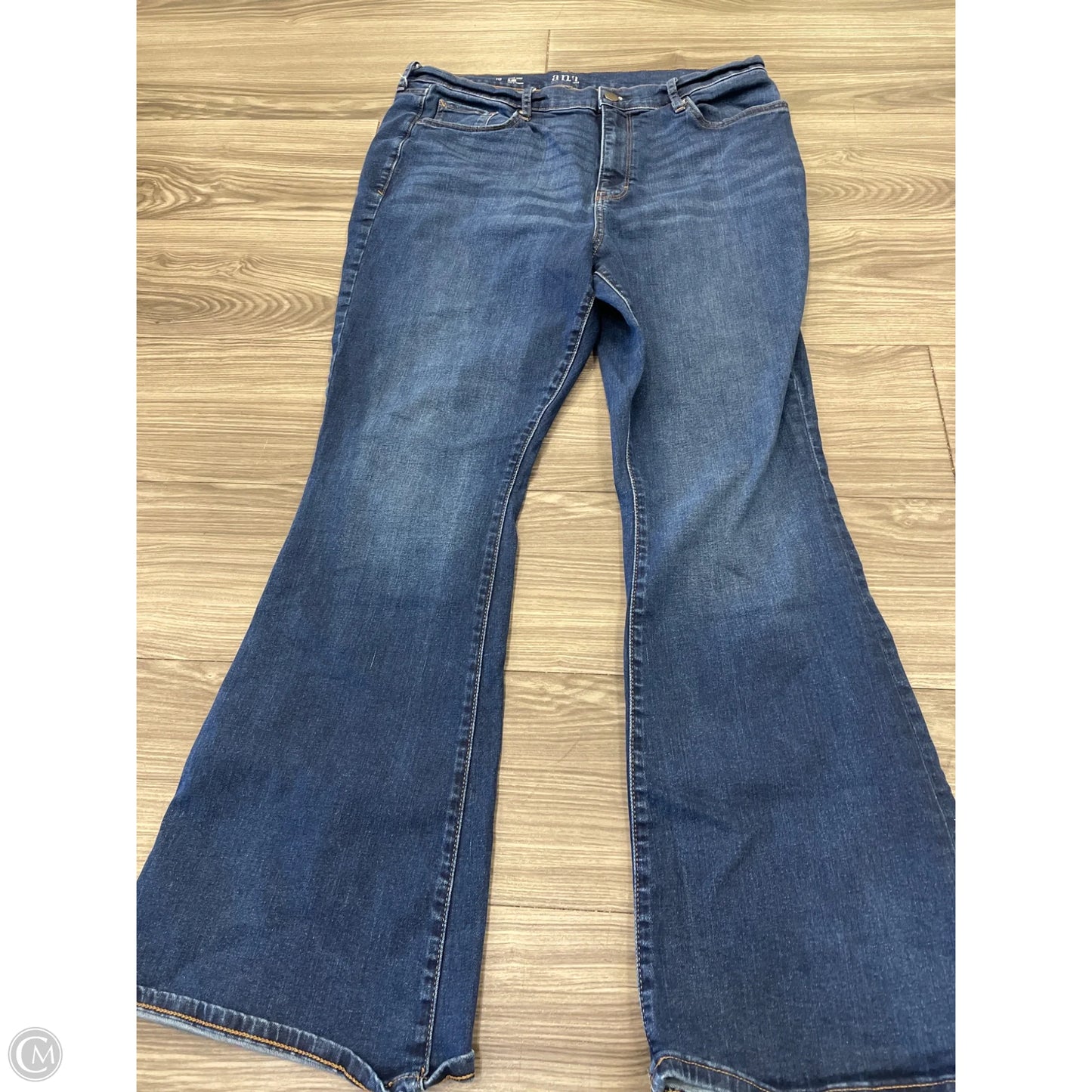 Jeans Flared By Ana In Blue, Size: 16