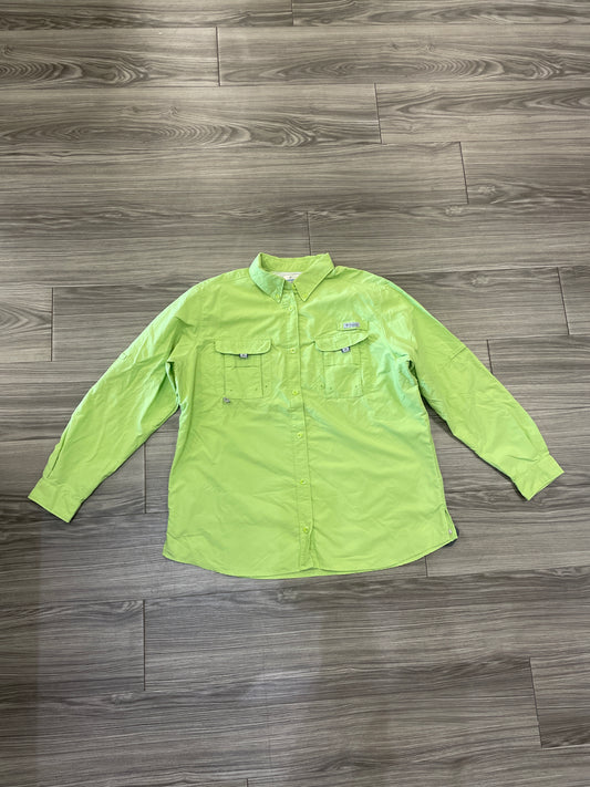 Top Long Sleeve By Columbia In Green, Size: Xl