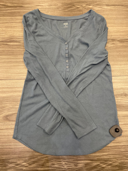 Top Long Sleeve By Ana In Blue, Size: M