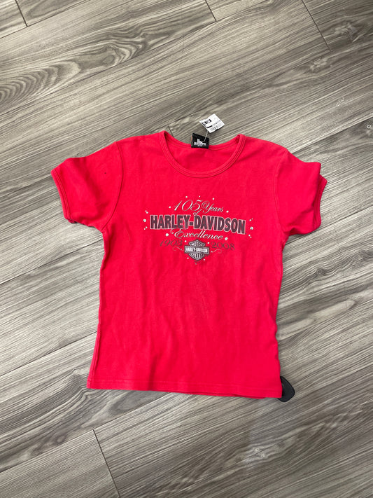 Top Short Sleeve By Harley Davidson In Red, Size: M