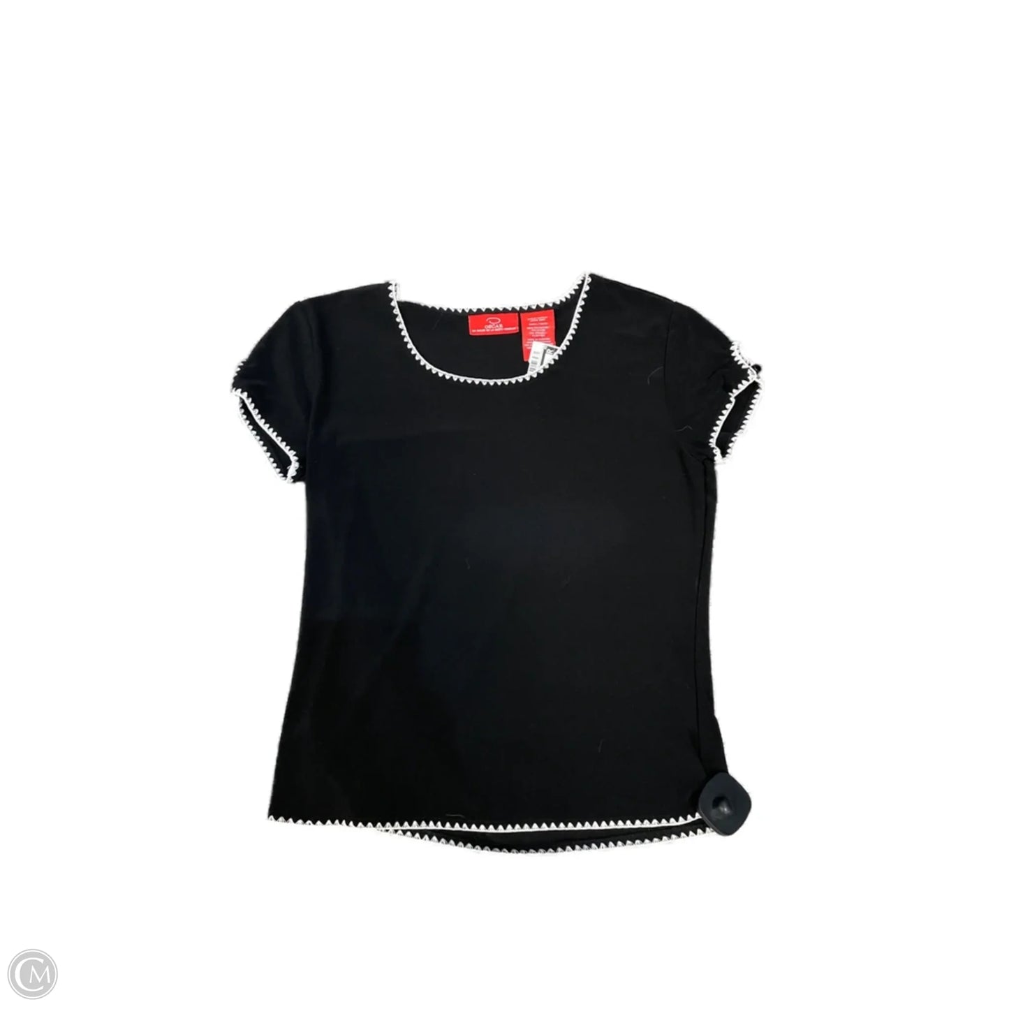 Top Short Sleeve By Oscar De La Renta In Black, Size: S