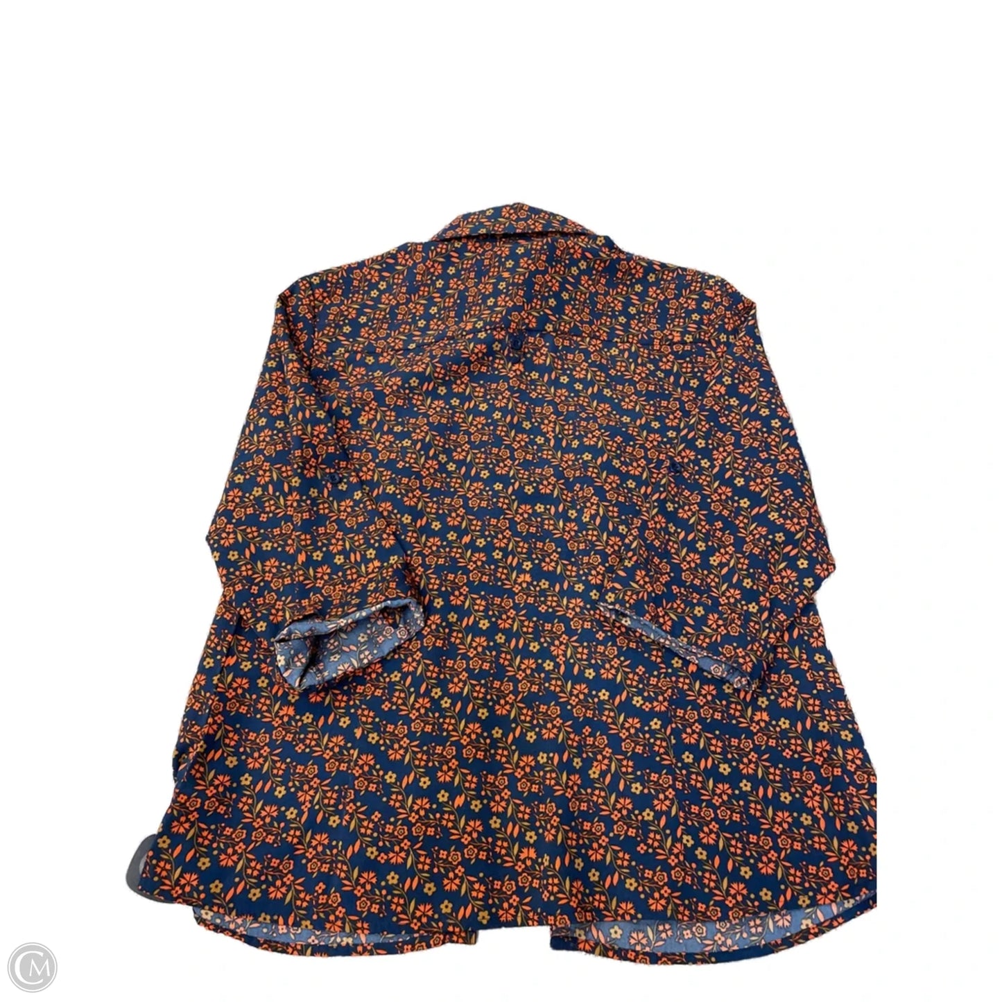 Top Long Sleeve By Laura Scott In Floral Print, Size: Lp