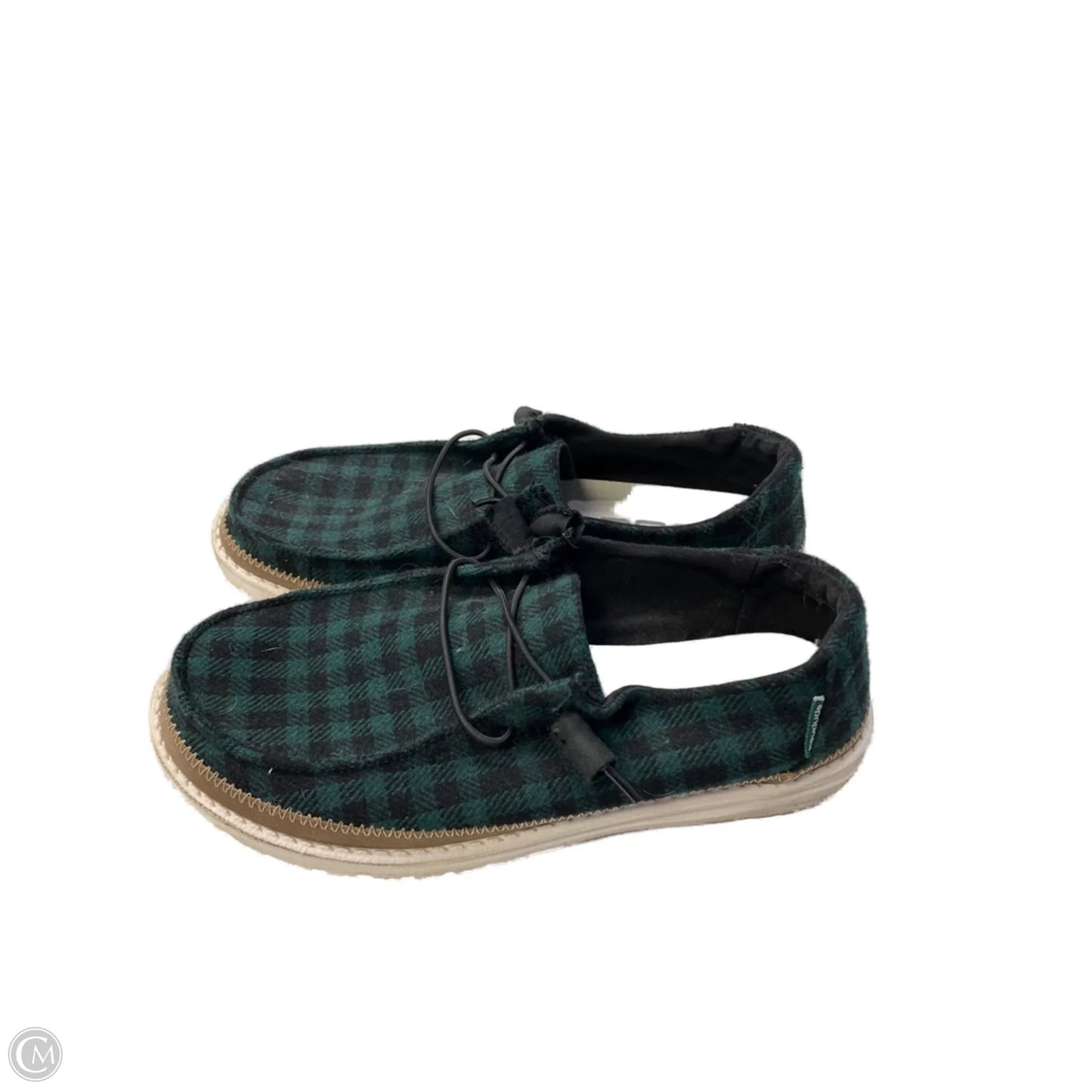Shoes Sneakers By Hey Dude In Green, Size: 8