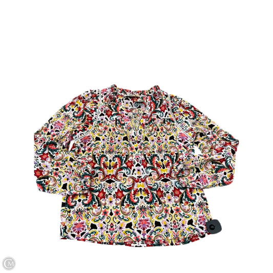 Top Long Sleeve By Loft In Floral Print, Size: S