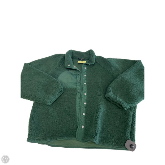 Jacket Faux Fur & Sherpa By Blu Pepper In Green, Size: M
