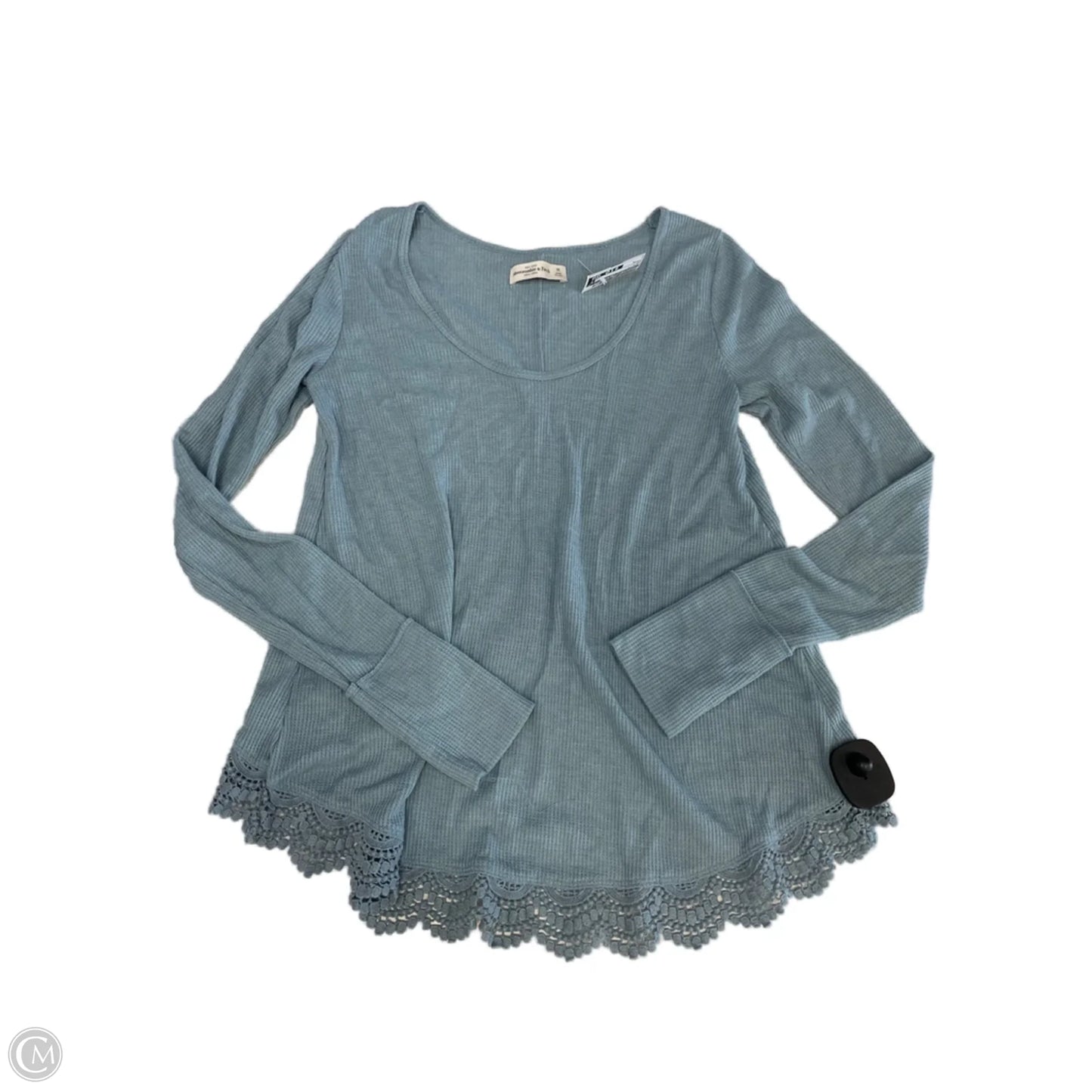 Top Long Sleeve By Abercrombie And Fitch In Blue, Size: M