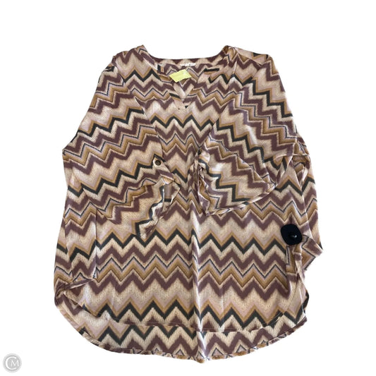 Top Long Sleeve By Maurices In Tan, Size: 3x