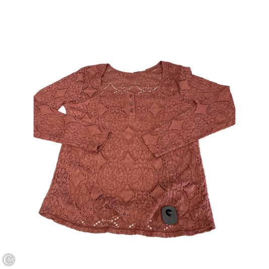 Top Long Sleeve By Maurices In Pink, Size: L