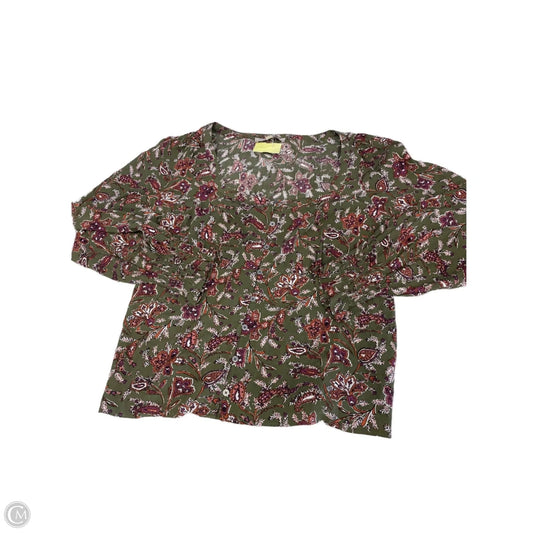 Top Long Sleeve By Loft In Green, Size: M