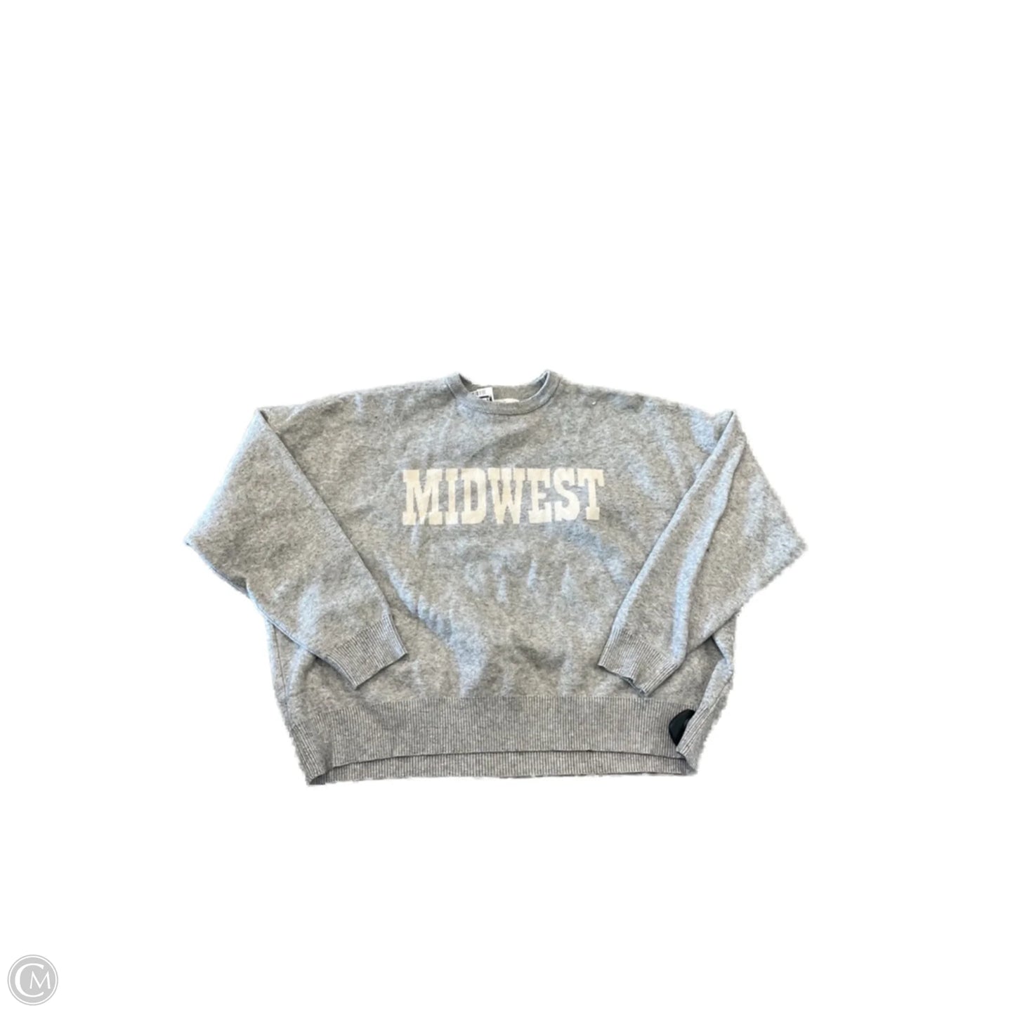 Sweater By Clothes Mentor In Grey, Size: Xl