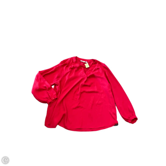 Top Long Sleeve By Clothes Mentor In Red, Size: Xl