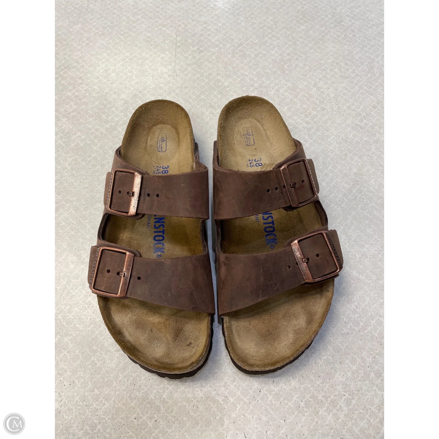 Sandals Flats By Birkenstock In Brown, Size: 8