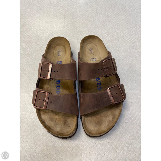 Sandals Flats By Birkenstock In Brown, Size: 8