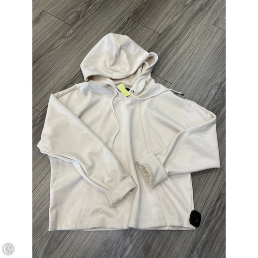 Sweatshirt Hoodie By Tahari By Arthur Levine In Cream, Size: M