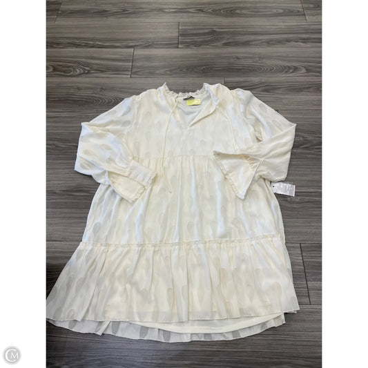 Dress Casual Short By Ophelia Roe In Cream, Size: L