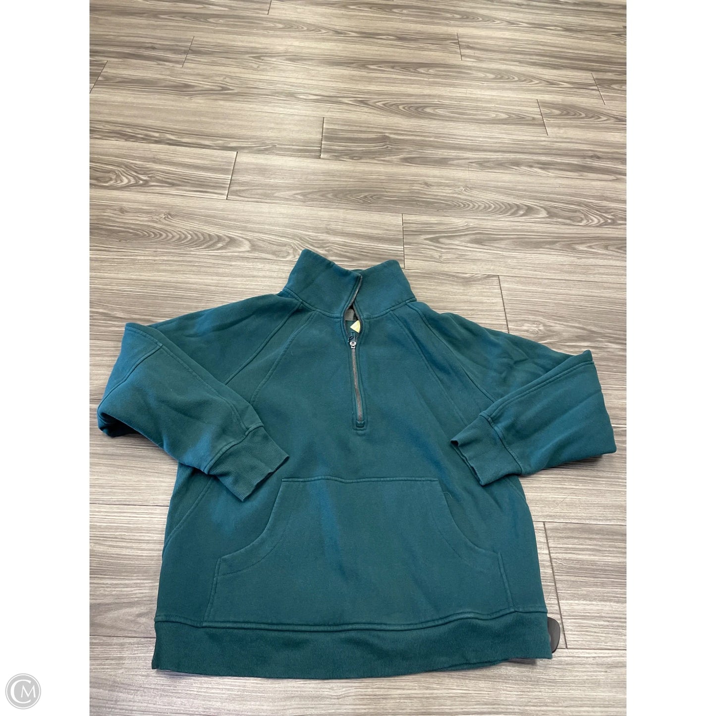 Athletic Sweatshirt Collar By Danskin In Green, Size: L