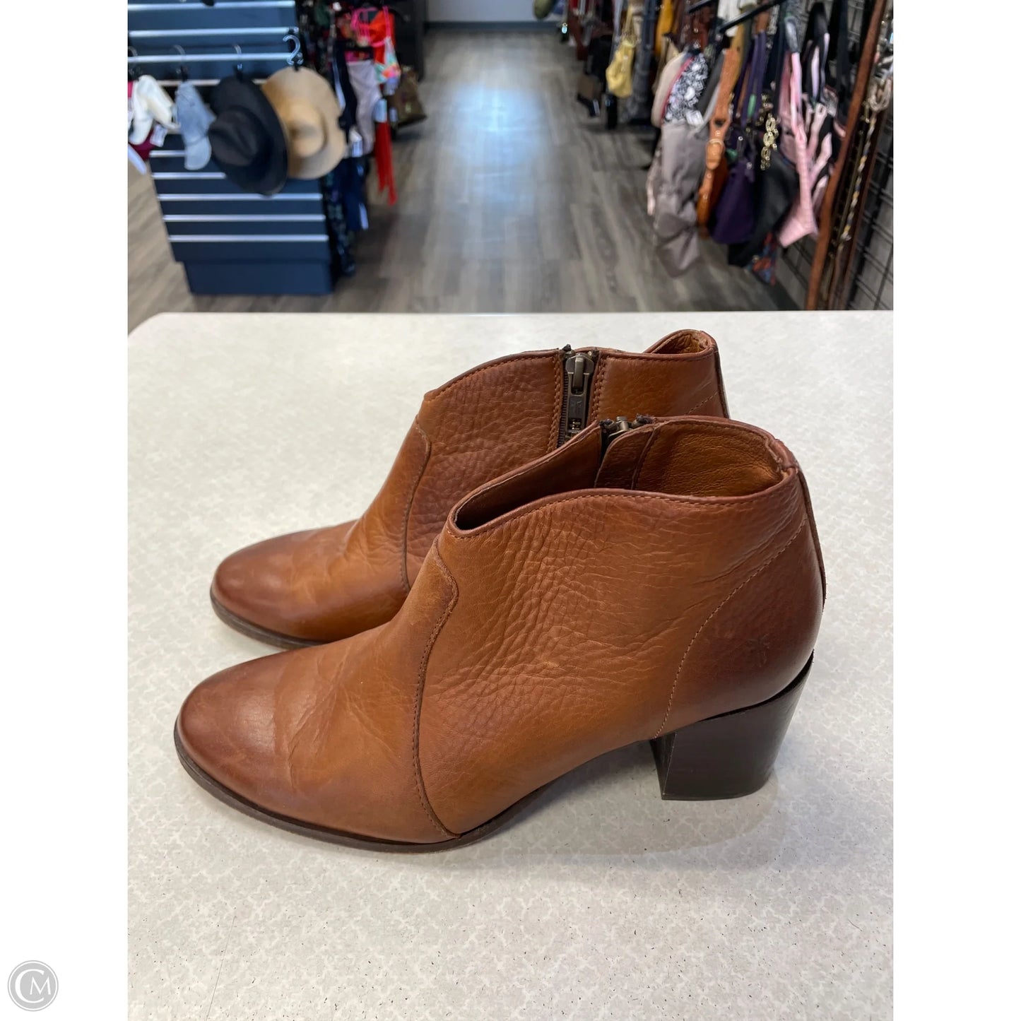 Boots Designer By Frye In Brown, Size: 7.5