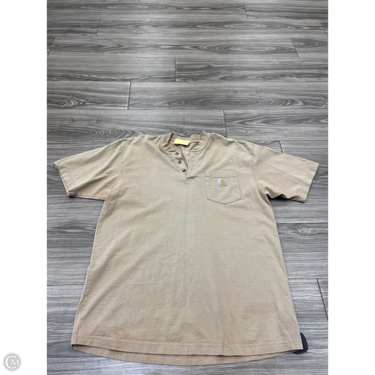Top Short Sleeve By Carhartt In Brown, Size: L