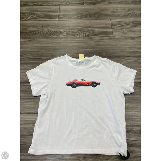 Top Short Sleeve By Abercrombie And Fitch In Red & White, Size: M