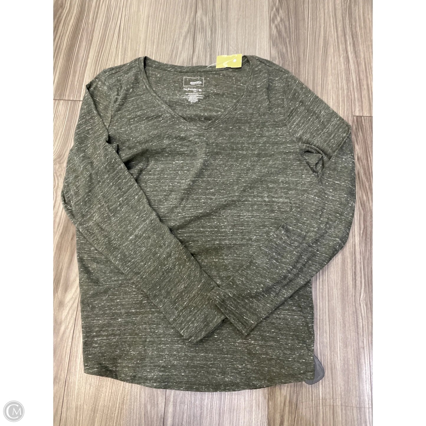 Top Long Sleeve By Sonoma In Green, Size: Xl