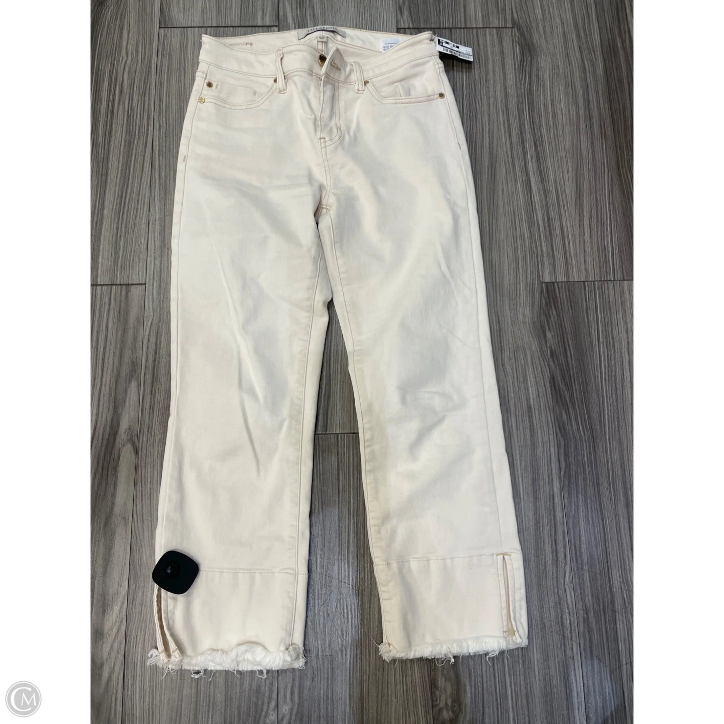 Jeans Cropped By Liverpool In Cream, Size: 2