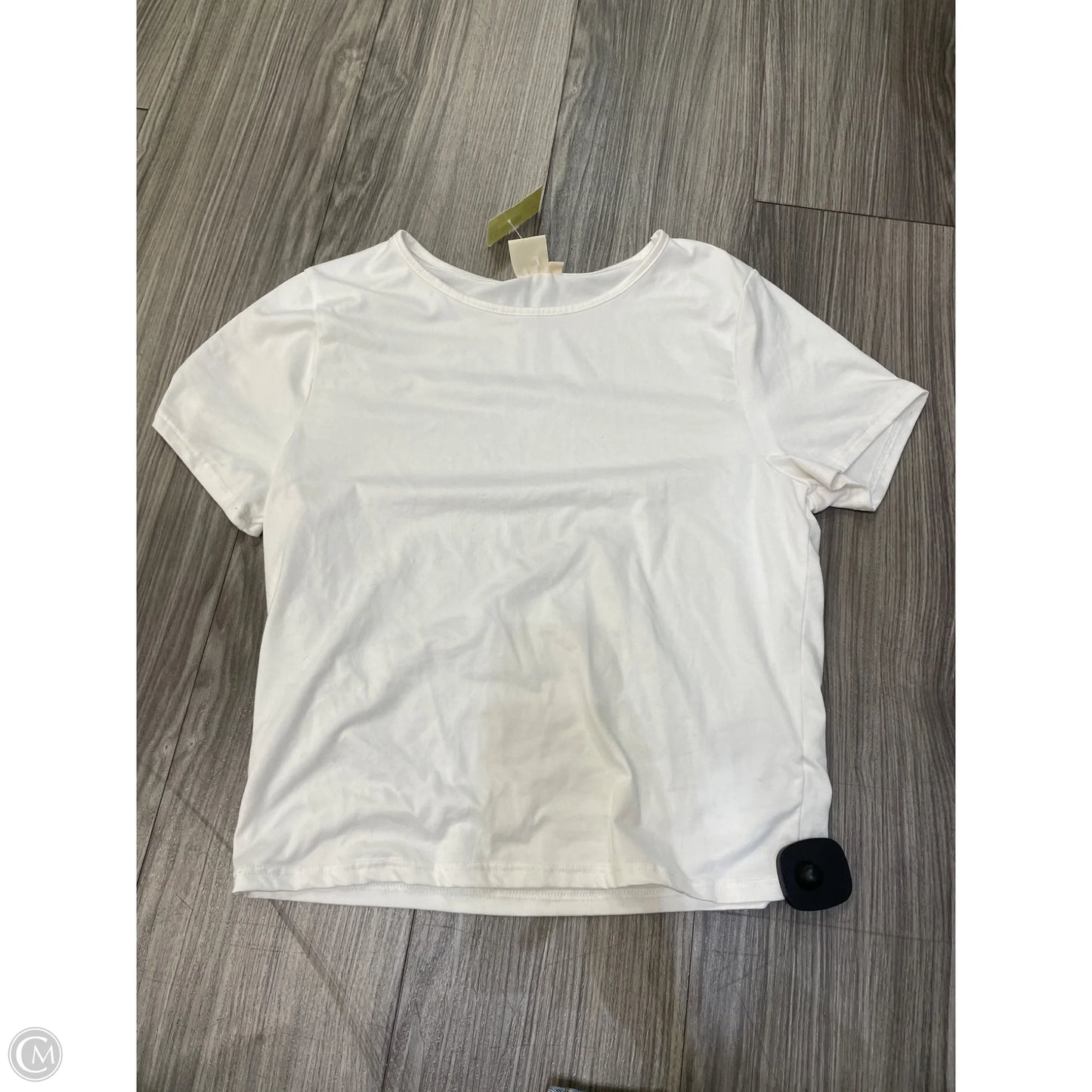 Top Short Sleeve Basic By Live In The Moment In White, Size: M