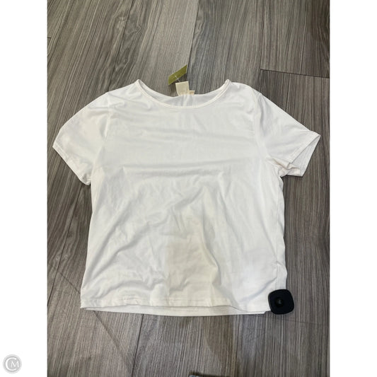 Top Short Sleeve Basic By Live In The Moment In White, Size: M