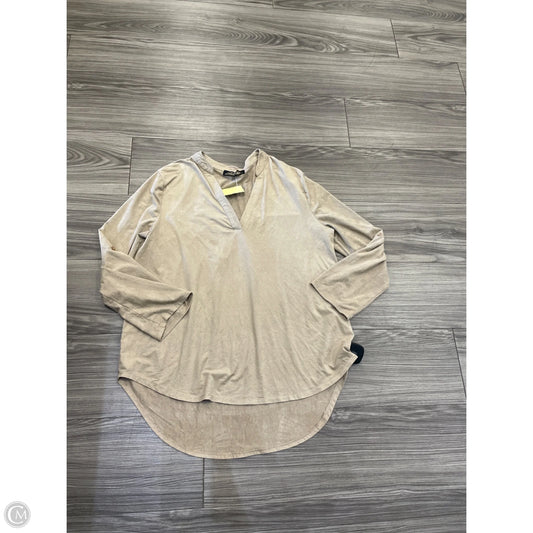 Top Long Sleeve By Clothes Mentor In Brown, Size: M