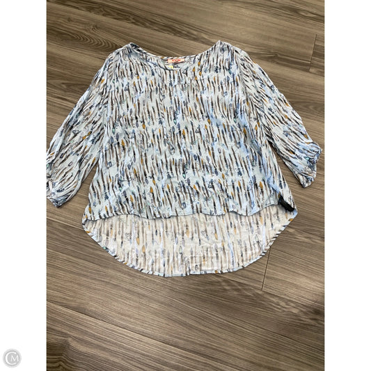 Top Long Sleeve By Evri In Blue, Size: 1x