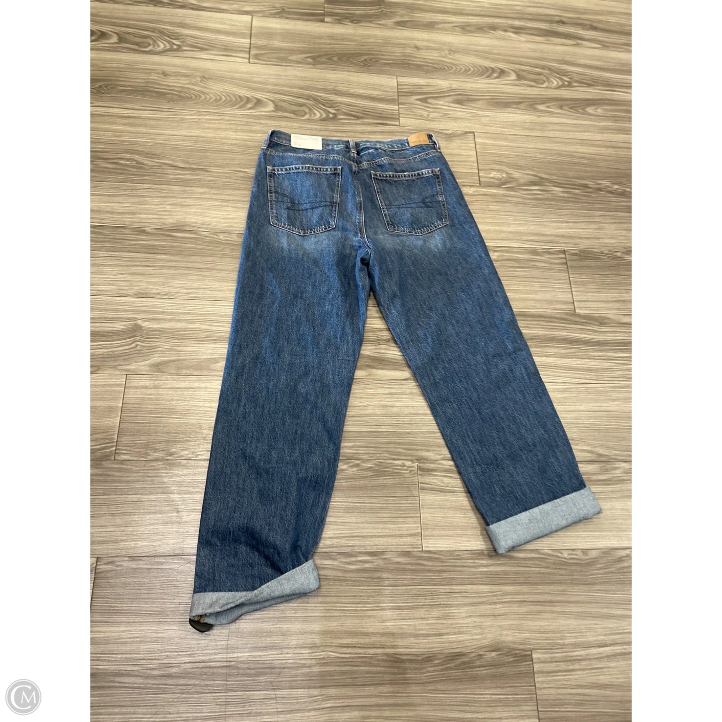 Jeans Straight By American Eagle In Blue, Size: 14