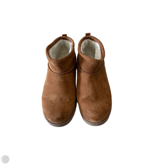 Boots Ankle Flats By So In Brown, Size: 7.5