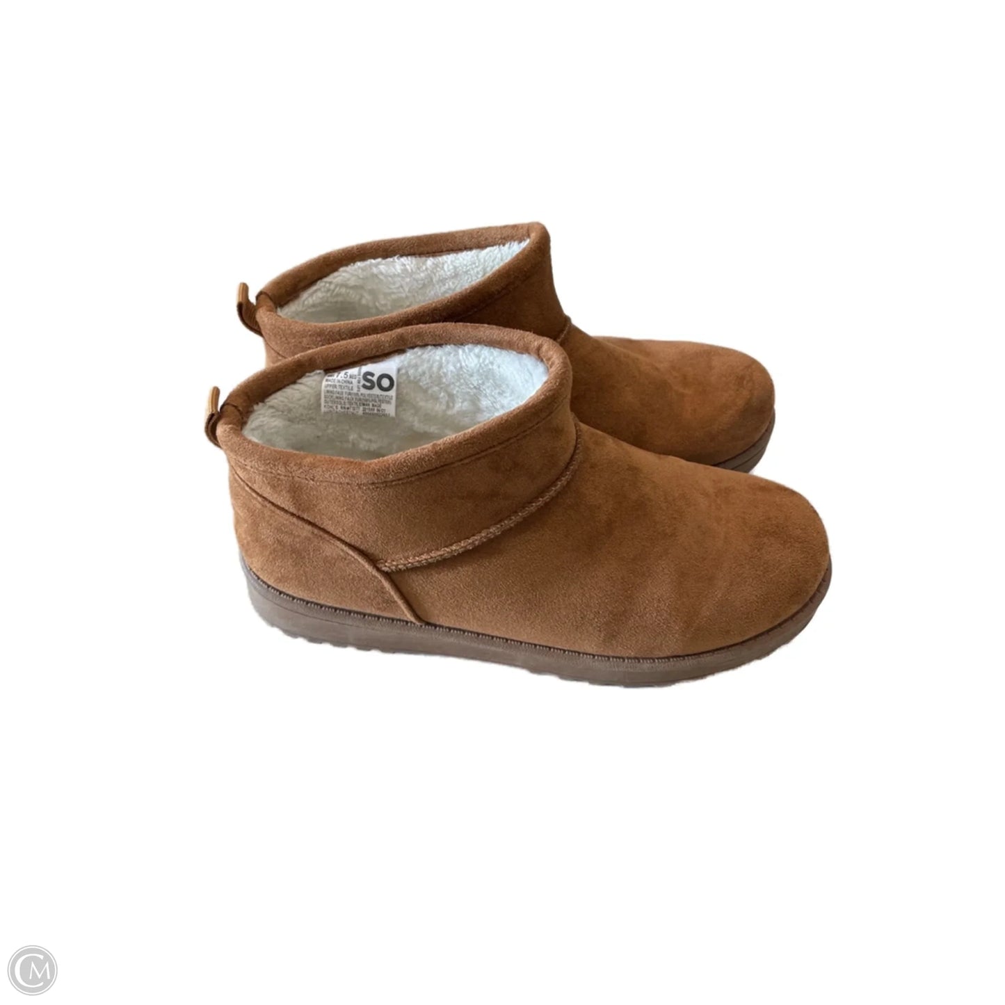 Boots Ankle Flats By So In Brown, Size: 7.5