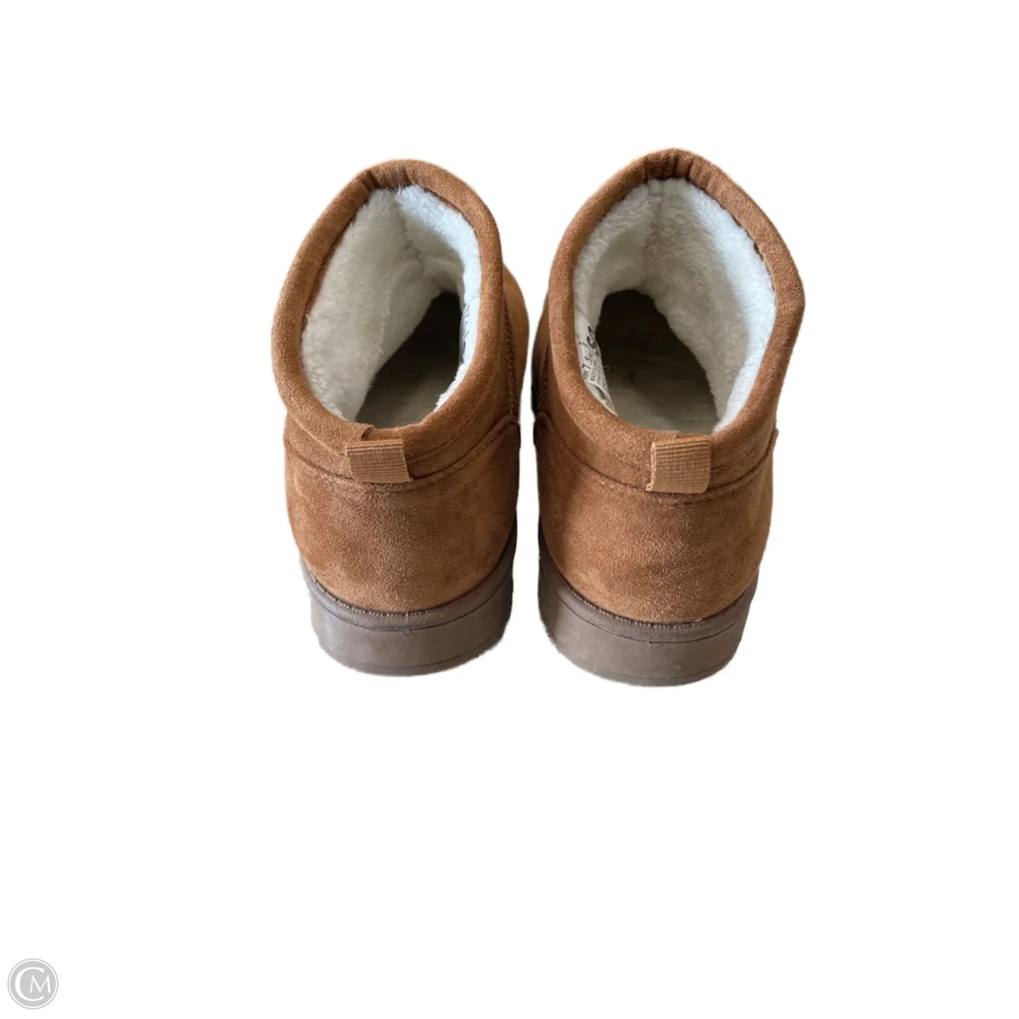 Boots Ankle Flats By So In Brown, Size: 7.5