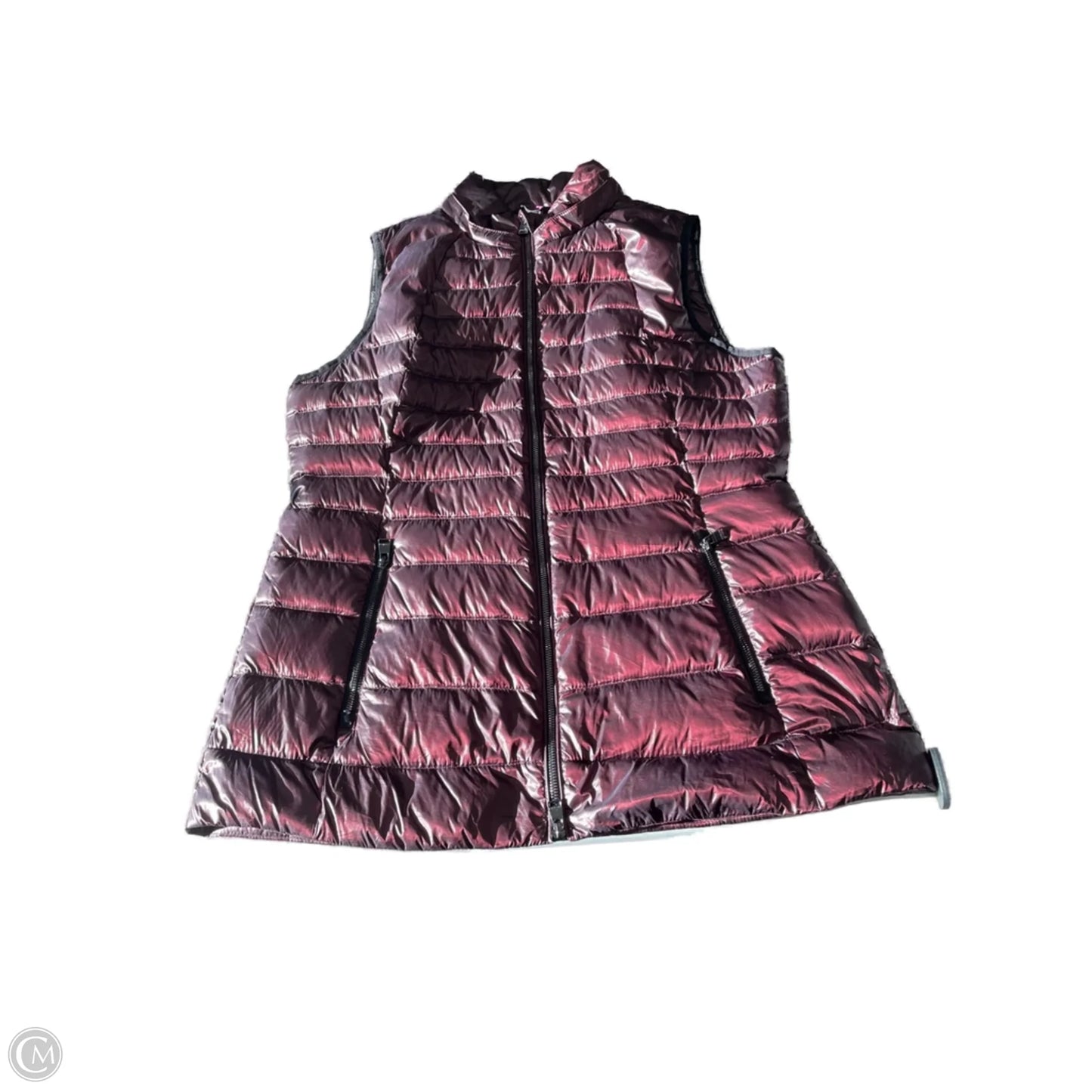 Vest Puffer & Quilted By Calvin Klein In Red, Size: Xl